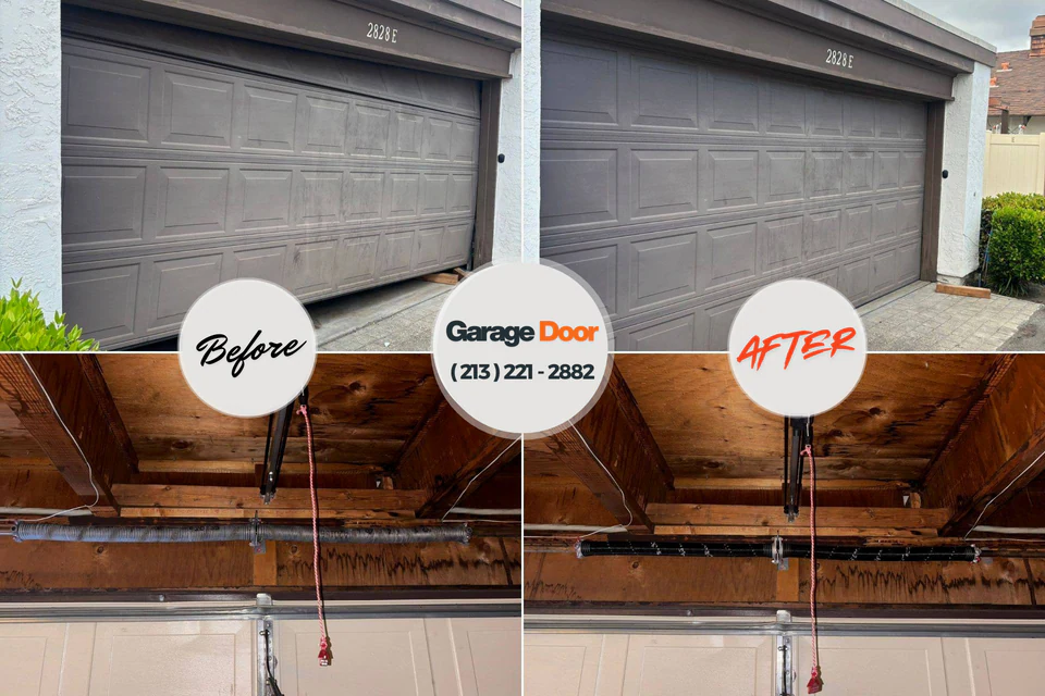 Before and after: garage door repair Cicero, IL
